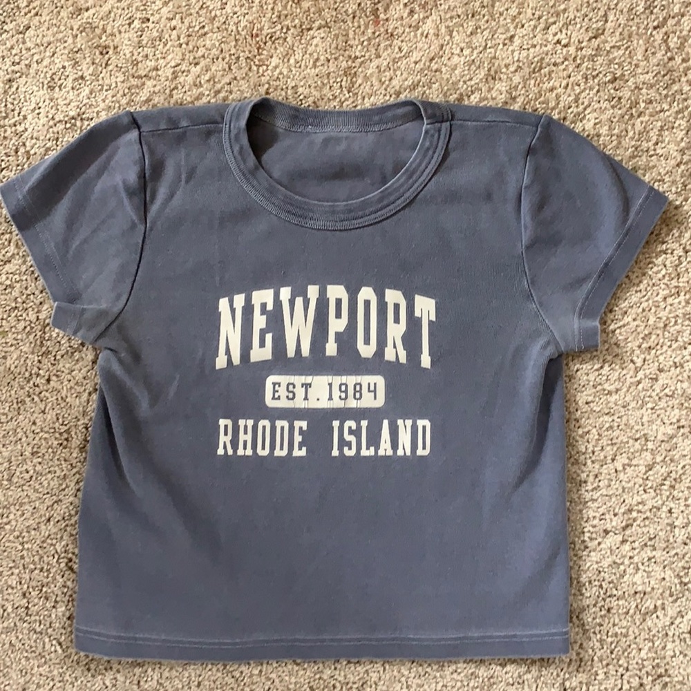 Brandy Melville Blue Newport Beach crop top